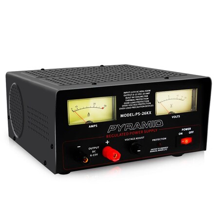 Pyramid 25 Amp 12-15 V Power Supply W/Cool. Fan PS26KX